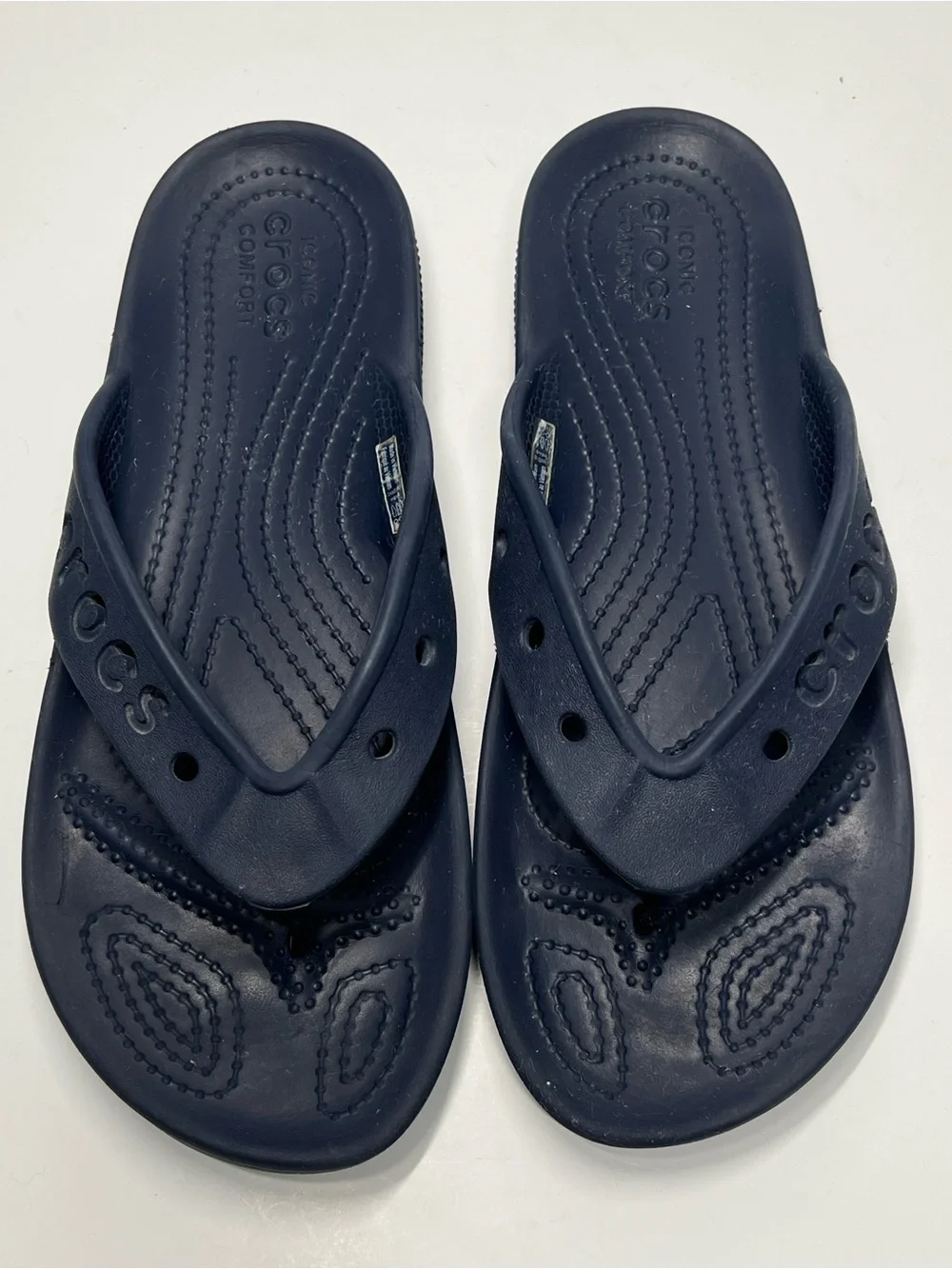 CROCS Men’s Size 6 Women’s Size 8 Navy Blue Waterproof Sandal Flip Flop